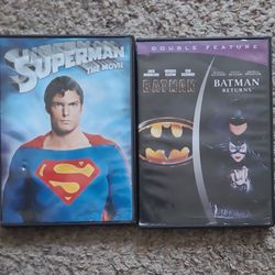 Superman The Movie & Batman Double Feature DVDs
