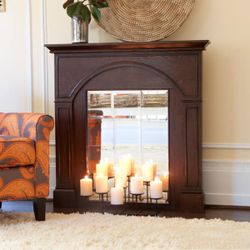 Mirrored Mantel Facade