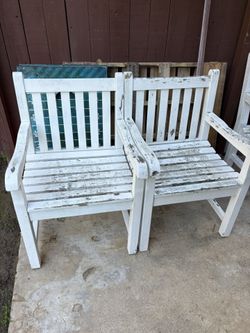 Teak Bench & 2 Chairs