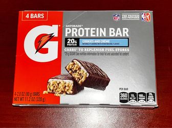 Gatorade protein bars 4 pack of 2.8oz bars chocolate caramel