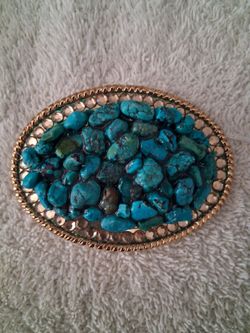 Turquoise Belt Buckle. New. $35.