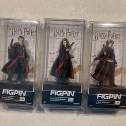 Harry Potter FiGPiN Exclusive Set *MINT LOCKED* LE2000 Ron Weasley Hermione Granger 534 535 536