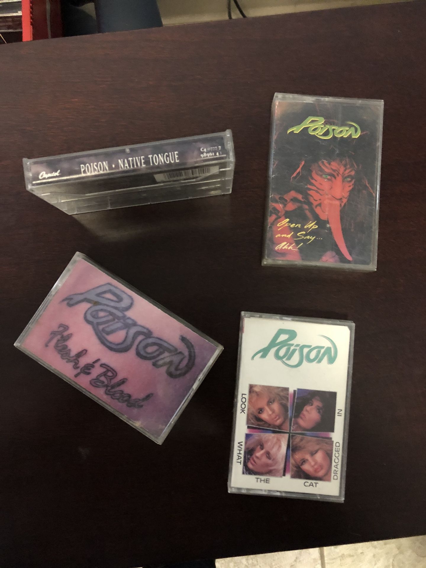 Poison Cassettes - set of four - titles are pictured