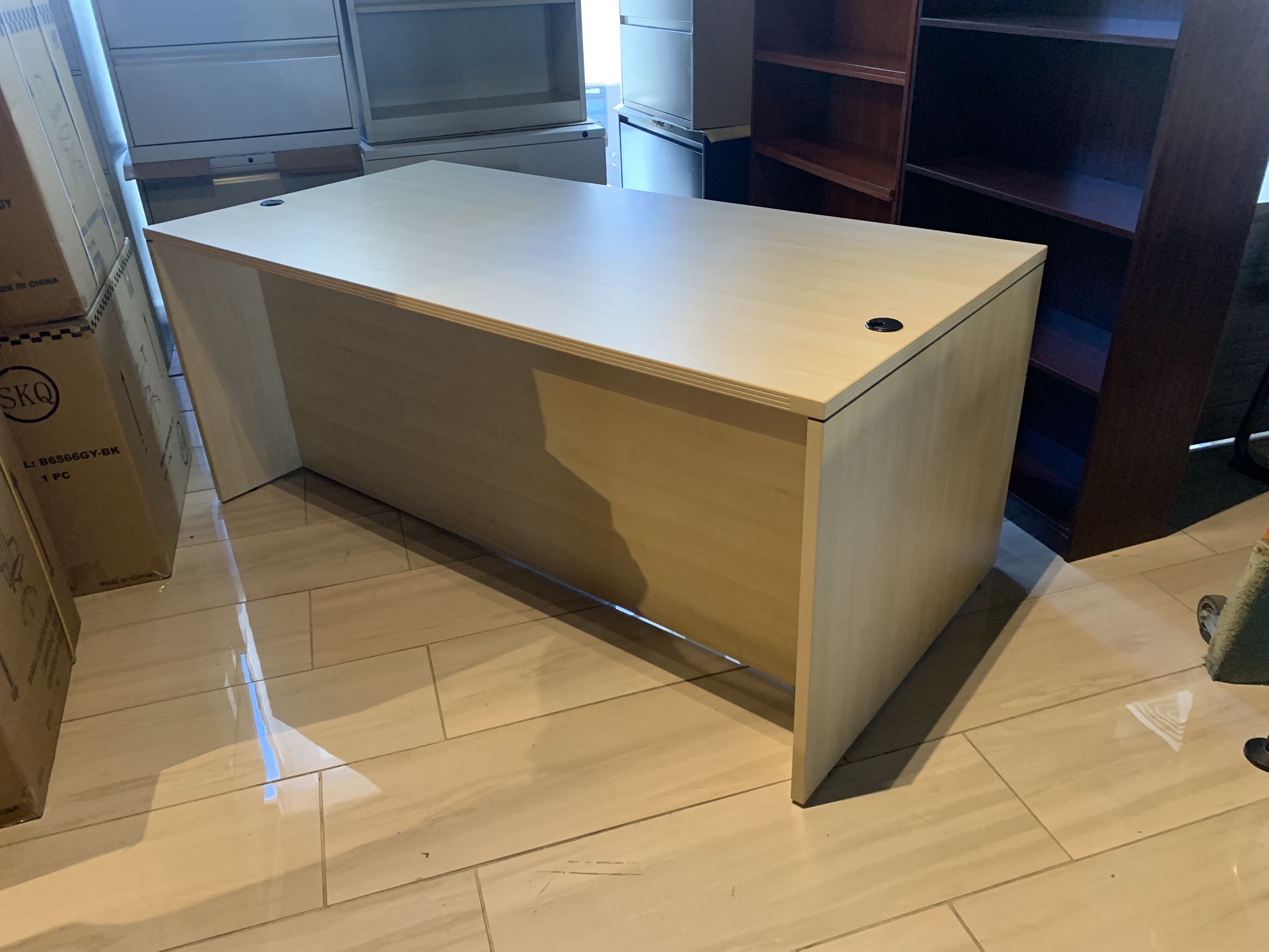 Desk Executive 36”x72 With Drawers Maple