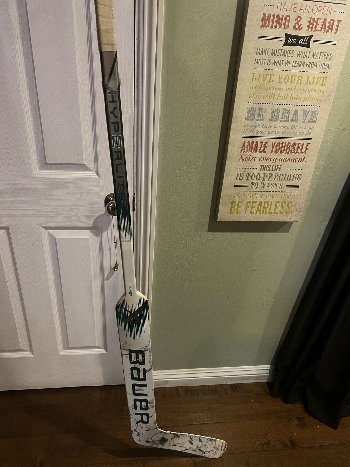Mackenzie Blackwood – San Jose Sharks – Game Used Broken Goalie Stick