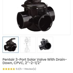 Pentair 3-Port Solar Valve With Drain-Down, CPVC, 2″-2-1/2″