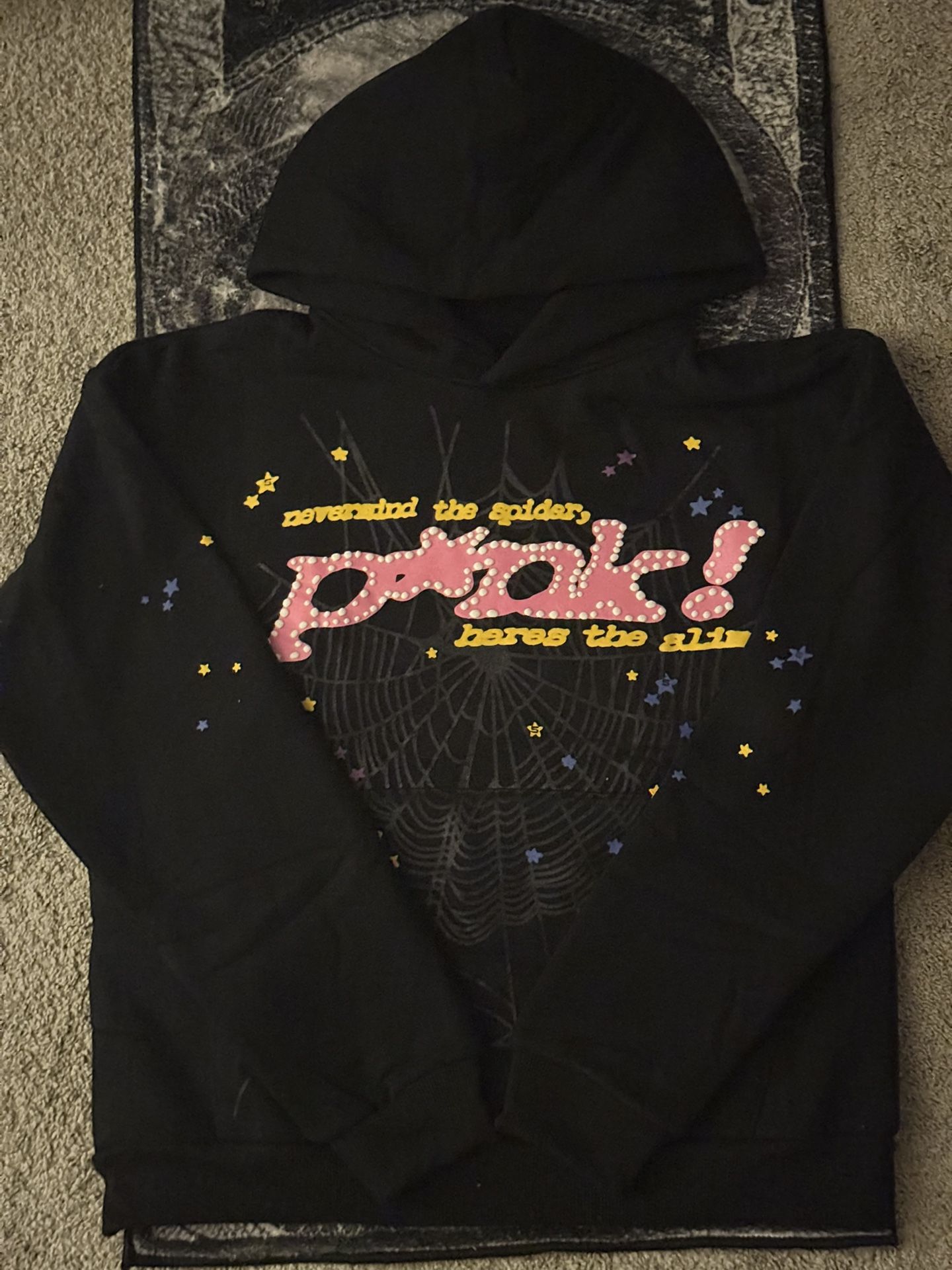 Pink! Black Spider Hoodie