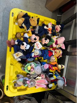 Lots of Disney characters, beanie babies, and more