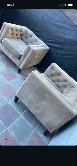 Tufted Accent Chairs Set of 2