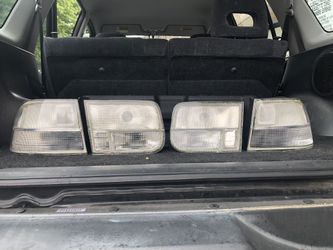 96-00 HONDA CIVC COUPE SI EJ CLEAR TAIL LIGHTS