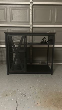 Black Metal Cabinet and Furniture Table
