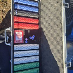 Poker Chip Set In Metal Case