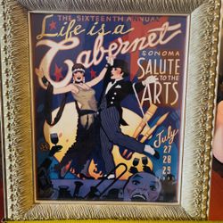 Framed “Life is a Cabernet” Sonoma Salute to the Arts Poster (10x11”)