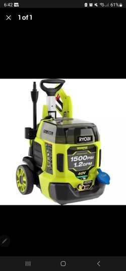 NEW RYOBI PRESSURE WASHER BRUSHLESS WHISPER SERIES 40V 1500 PSI 1.2 GPM (TOOL ONLY)