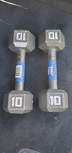 Fitness Gear 10 lb Cast Hex Dumbbell