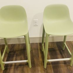 EMECO BROOM Stools by Philippe Stark Sage Green