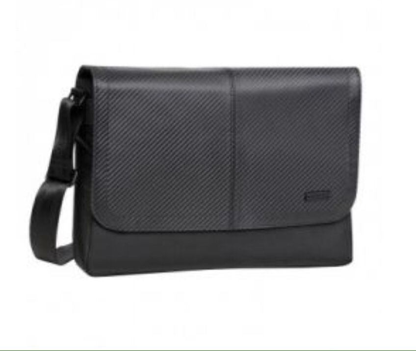 New OGIO Gran Premio Black Leather & Nylon Messenger Bag