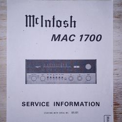 Mac 1700 Stereo Reciever