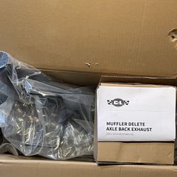 C&L Muffler Delete Axle-Back with Black Tips