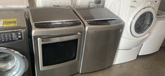 LG Graphite Steel Washer and Dryer Set