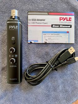 Pyle USB Audio Interface / XLR to USB Adapter with Phantom Power