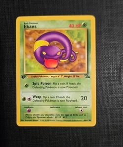 Ekans first 1st edition fossil Pokemon card TCG vintage