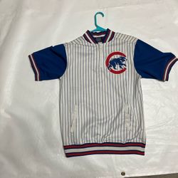 Chicago Cubs Jersey Style Pullover Jacket Top 