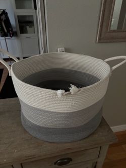 Round Toy Basket or Blanket Basket (20 x 13)