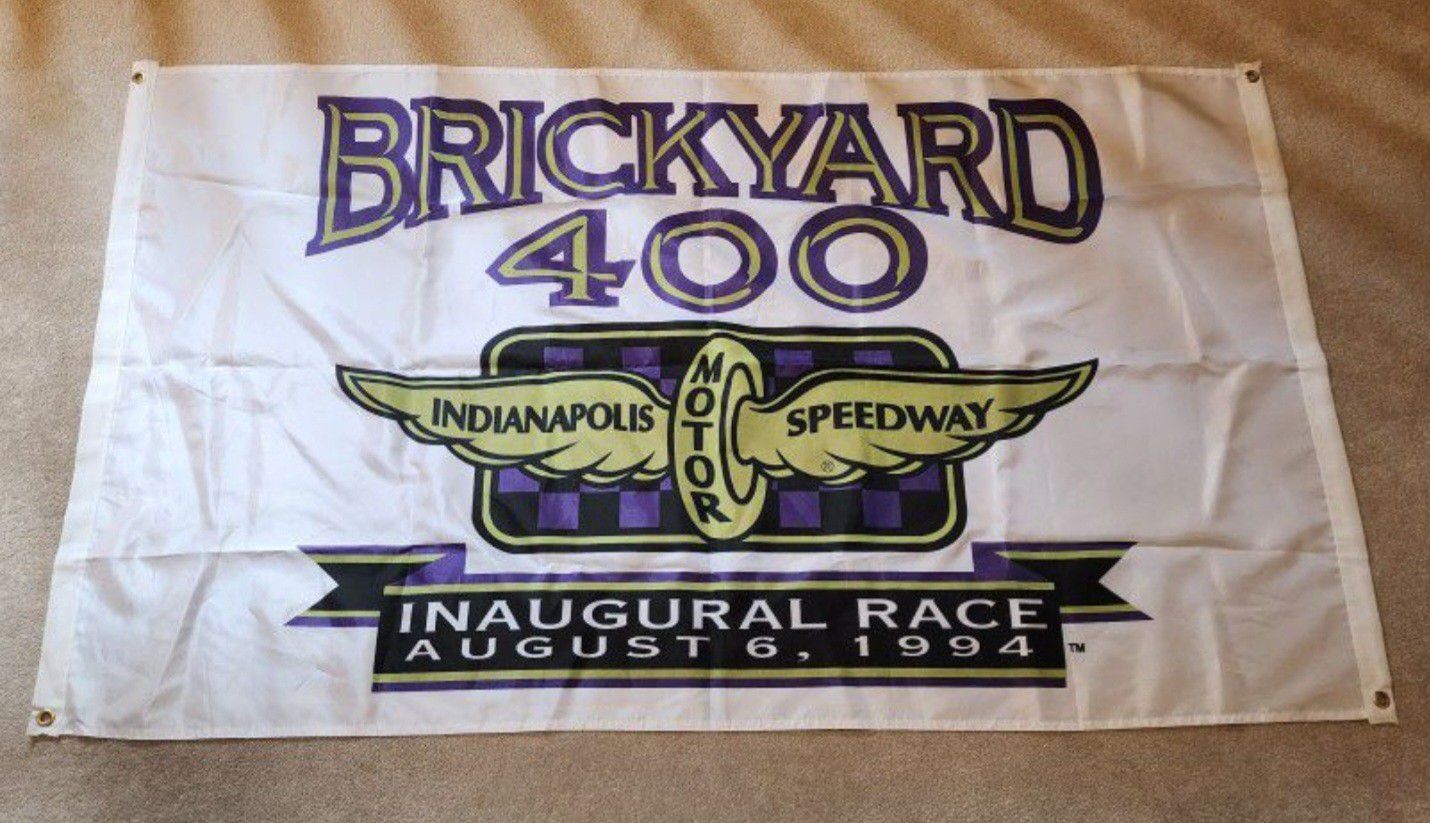 Original 1994 Nascar Brickyard 400 Inaugural Race Large Nylon Flag 3'x5'