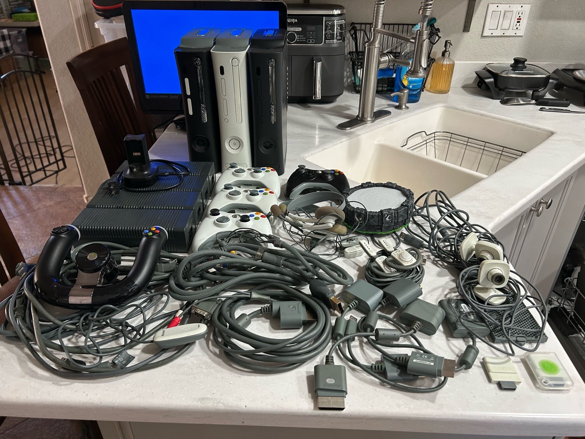 Xbox 360 console and accessories