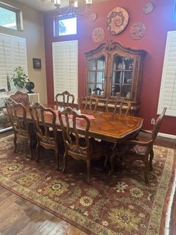 8 chair  dining table with bench