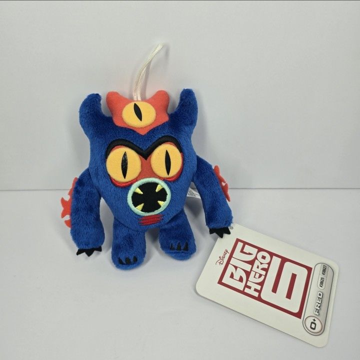 Bandai Disney Big Hero 6 Fred 5.5” Mini Plush Blue Stuffed Monster with Loop Tag