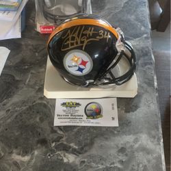 STEELERS SIGNED VERRON HAYNES MINI HELMET 
