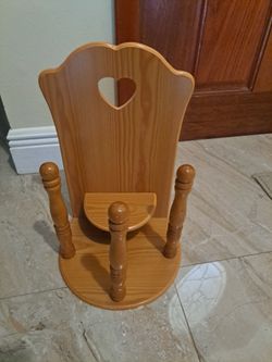 Wooden Paper Towel Holder with Heart Cutout