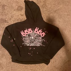 Spider Hoodie Pink n Black Size small