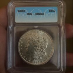 1885 Morgan Dollar Ms62 