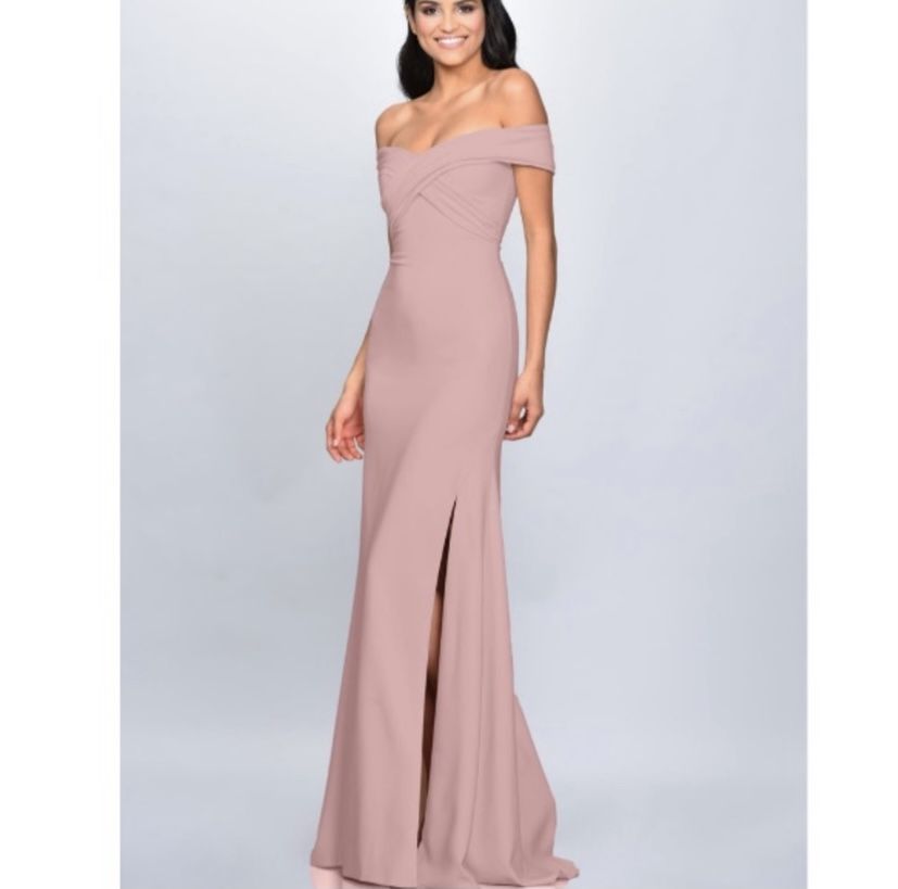 Nwt Theia Eva crepe dress in rose Pink