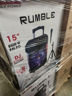Speakers with dj  stand and microphone