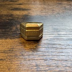 vintage 18k gold-plated signet ring