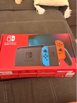 Nintendo Switch (2021) Blue and Neon Red Joy-Cons