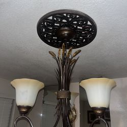 Bronze 3-Light Ceiling Chandelier / Semi Flush Mount