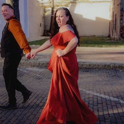 Burnt Orange Women’s Semi Formal Dress 
