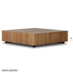 Hudson Square Coffee Table by Four Hands – 55″ Statement Piece in Yukas Veneer