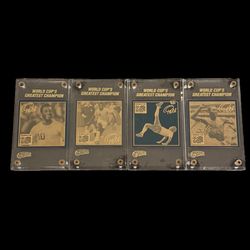 PELE 24K GOLD LTD. WORLD CUP SOCCER SHOTS CARDS [X4]