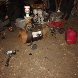 Air Compressor And A Tiller 