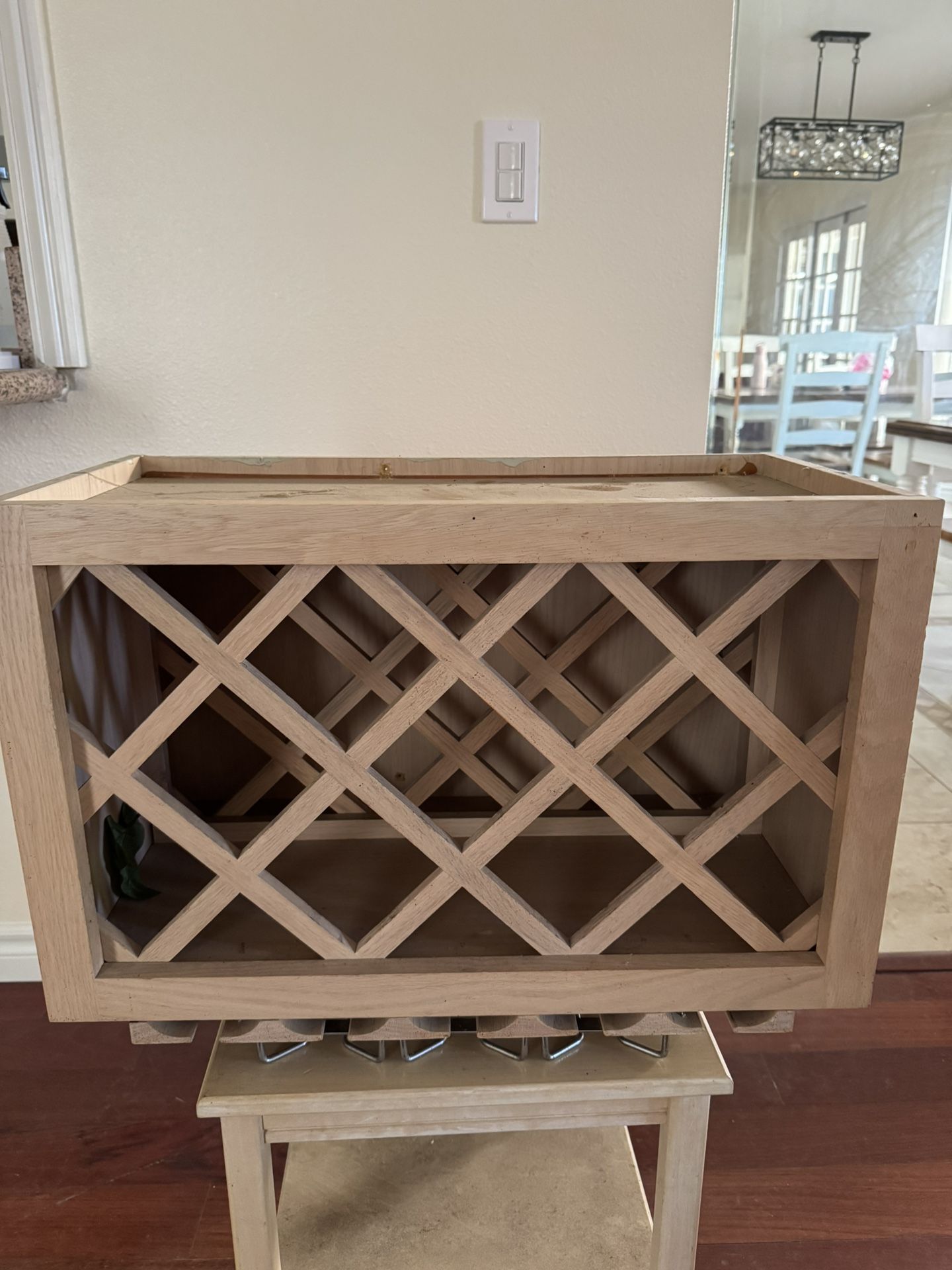 Wine Rack And Hanging Wine Glasses