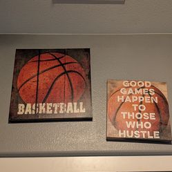 2 BASKETBALL DECOR  CANVAS