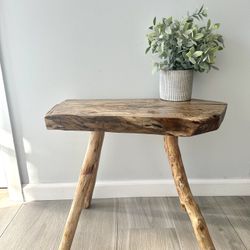 Maple Burl Wood Custom Made Decorative Bench ( Brand New) , Size H17/W21/D11 $65