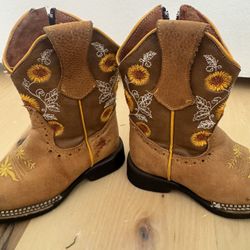 Cowboy Boots For Little Girl Size 9 Wearing Two Times Like New 