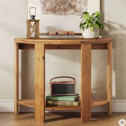 Solid Wood Console Table, Half-Moon 41.3" (please read description)